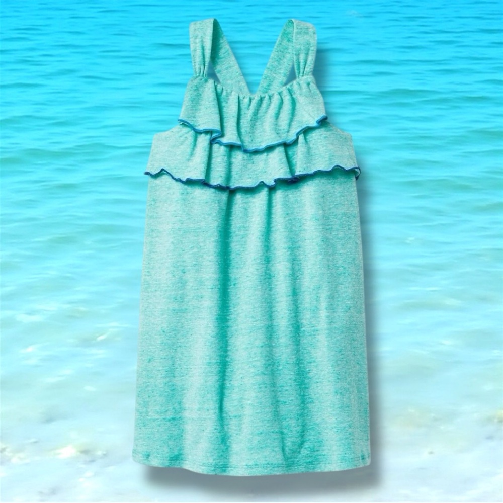 Cat & Jack A-line Ruffle Dress Swim Coverup Mint Green 12 Months 👚2/$10👗3/$12